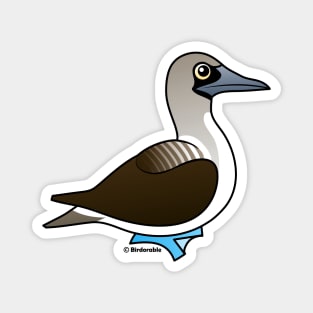 Cute Birdorable Blue-footed Booby Cartoon Bird Magnet