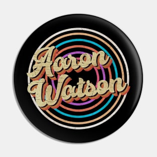 vintage circle line color Aaron Watson Pin