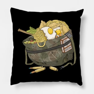 vietnam war helmet with food. Pillow