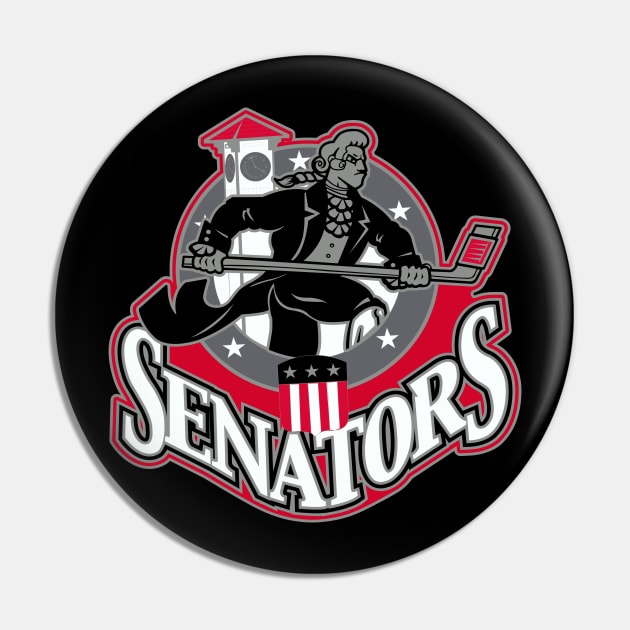 Senators Hockey Logo Pin by DavesTees