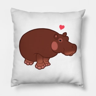 Hippo Love Pillow