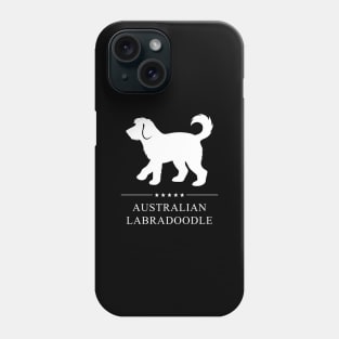 Australian Labradoodle White Silhouette Phone Case