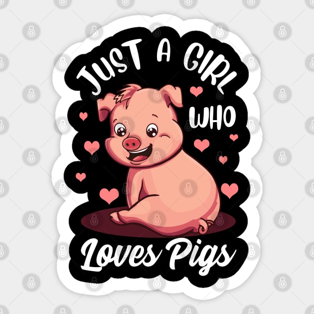 Just A Girl Who Loves Pigs Hog Lover Cute Farmer Gift Girls T-Shirt Just A Girl Who Loves Pigs Hog Lover Cute Farmer Gift Girls T-Shirt