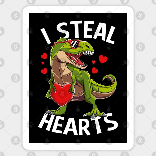 I Steal Hearts Valentine's Day Dinosaur Gift Shirt For Boy I Steal Hearts Valentine's Day Dinosaur Gift Shirt For Boy