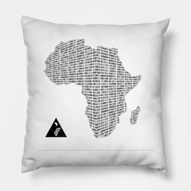 BINARY AFRICA by AfreeKA -1 Pillow by DREAM SIGNED Collection