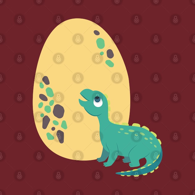 Dinosaur and egg by m-laP