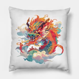 Colourful Chinese Dragon Pillow