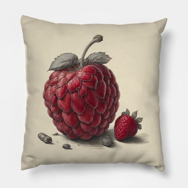 Draw of raspberries Pillow by Virshan