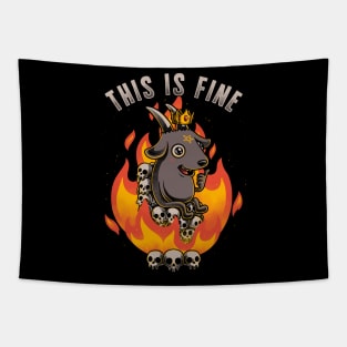 Fire Demon Meme Fine Tapestry