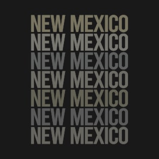 Gray Text Art New Mexico T-Shirt