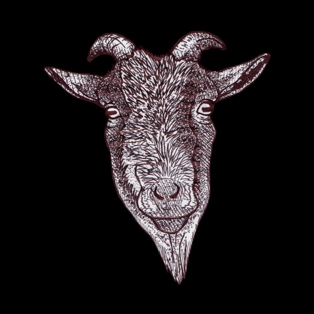 Goat head farm animal by deadblackpony