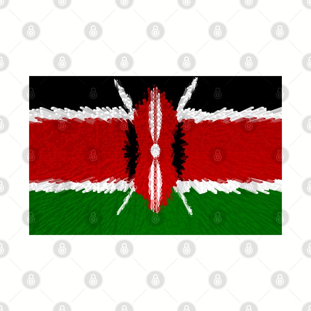 Extruded flag of Kenya by DrPen