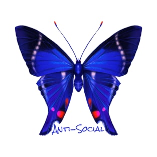 Anti-Social Butterfly Blue T-Shirt