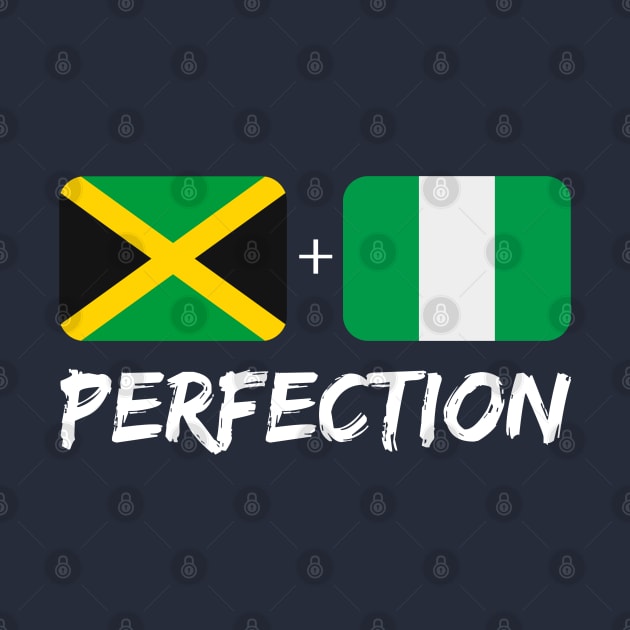 Jamaican And Nigerian Perfection Mix Heritage Flag Gift by Just Rep It!!