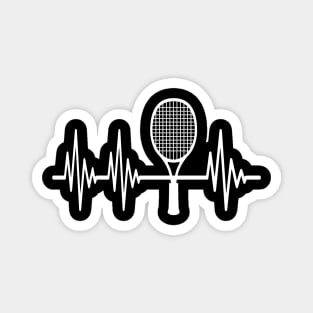 Tennis Heartbeat Shirt Best Tennis Gift Tee for Players Fans Magnet