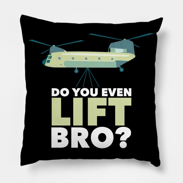 Lifting Chinook Helicopter Pillow by maxdax