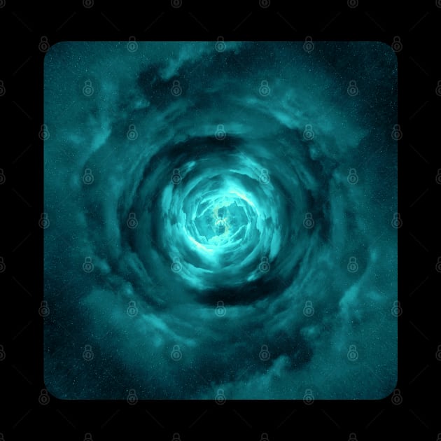 Turquoise Wormhole in Space by The Black Panther