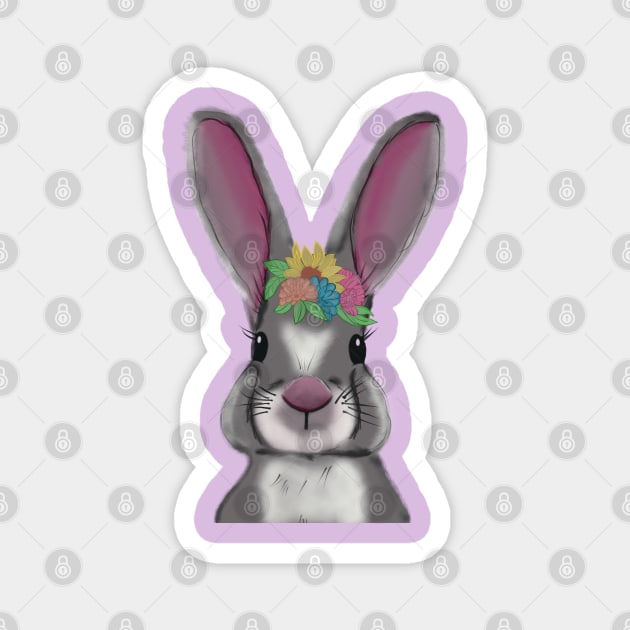 Easter bunny Watercolor Magnet by Sheila’s Studio