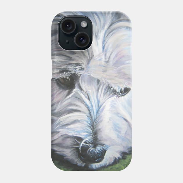 West Highland Terrier Fine Art Painting Phone Case by LASHEPARD