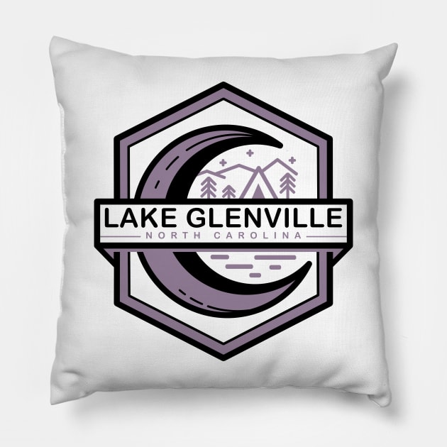 Lake glenville purple moon Pillow by LeapDaze