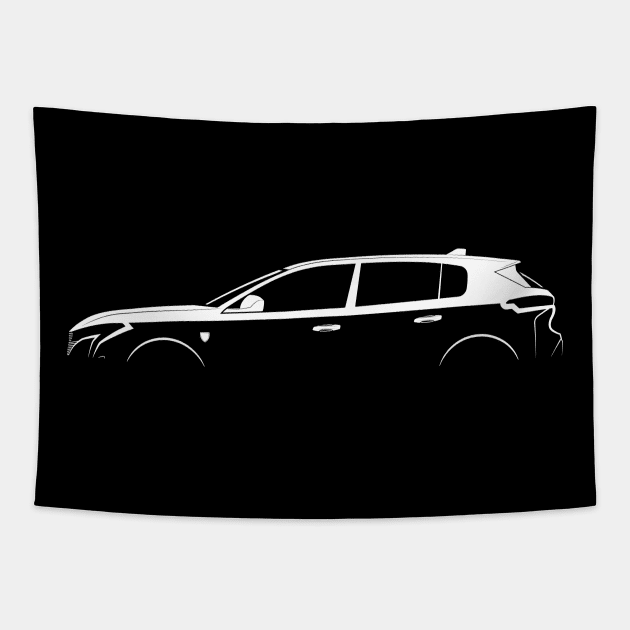 Peugeot 308 (2021) Silhouette Tapestry by Car-Silhouettes