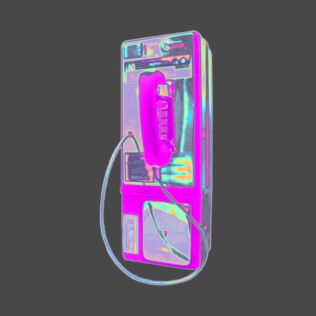 Pink Holo Pay Phone by dinaaaaaah