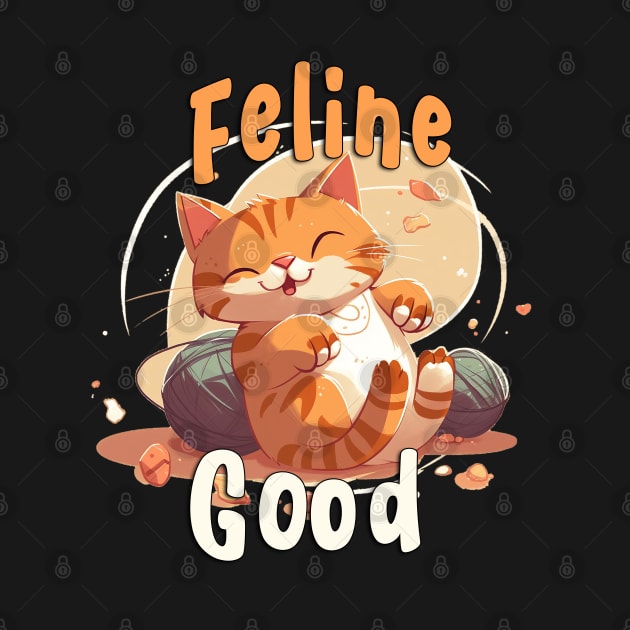 Feline Good (Orange Tabby Cat) by nonbeenarydesigns