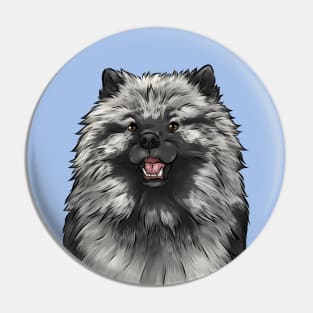 Keeshond | Cute Dog Art Pin