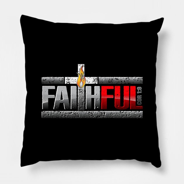 FAITHFUL Pillow by razrgrfx