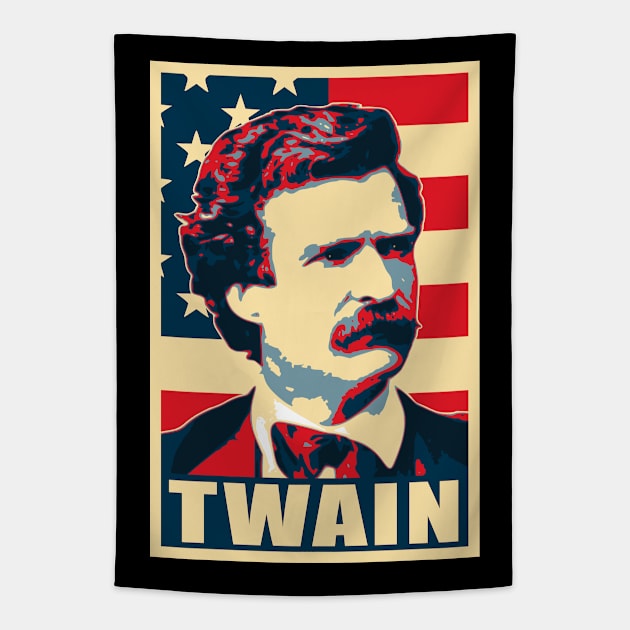 Mark Twain America Tapestry by Nerd_art