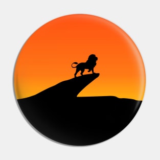 Lion king on mountain top Pin