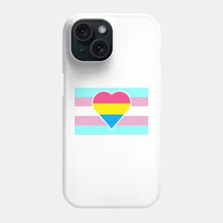 Transgender Pride Flag with Pansexual/Panromantic Heart Phone Case