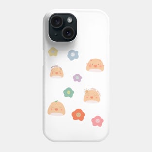 Mochi Duck & Flowers Mini Sticker Pack Phone Case