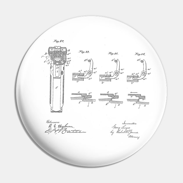 Gun recoil VINTAGE PATENT DRAWING Pin by skstring