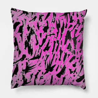 80s Neon Abstract Animal Print Pillow