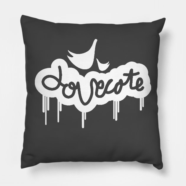 Dovecote Records Pillow by MindsparkCreative