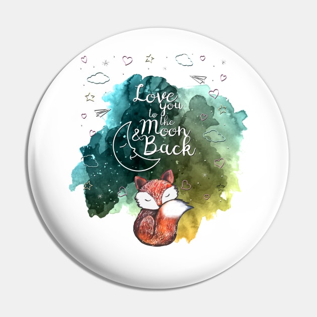 Love you to the moon and back Pin by StudioKaufmann