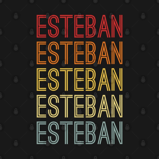 Esteban Name Vintage Retro Gift Named Esteban by CoolDesignsDz