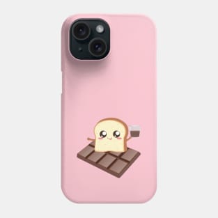 Toast loves chocolate milk Phone Case