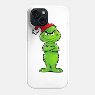 "Grinch Cartoon Full of Christmas Cheer" Phone Case