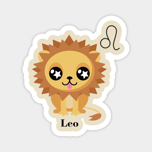 Cute Leo Zodiac Magnet by MikaelSh