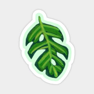 Little Gouache Monstera Leaf Magnet