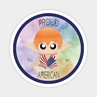 Proud to be American (Sleepy Forest Creatures) Magnet