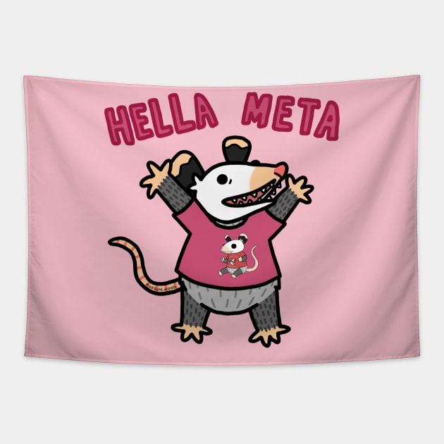 Hella Meta Tapestry by Possum Mood