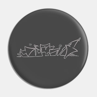 Graffiti style - one line Pin