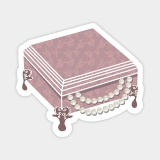 Pink jewelry box Magnet