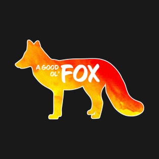 Fox Critter - Watercolor Background T-Shirt