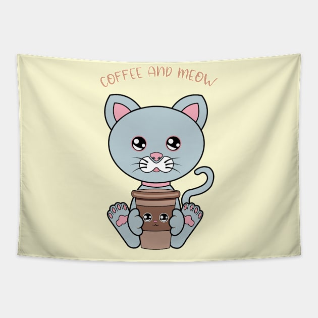 All I Need is Coffee and cats, coffe and cats Tapestry by JS ARTE