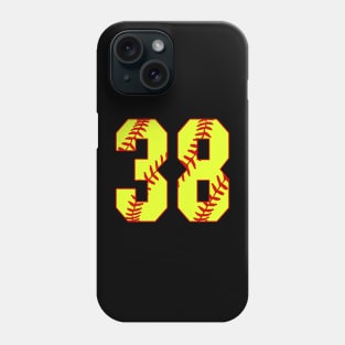 Fastpitch Softball Number 38 #38 Softball Shirt Jersey Uniform Favorite Player Biggest Fan Phone Case