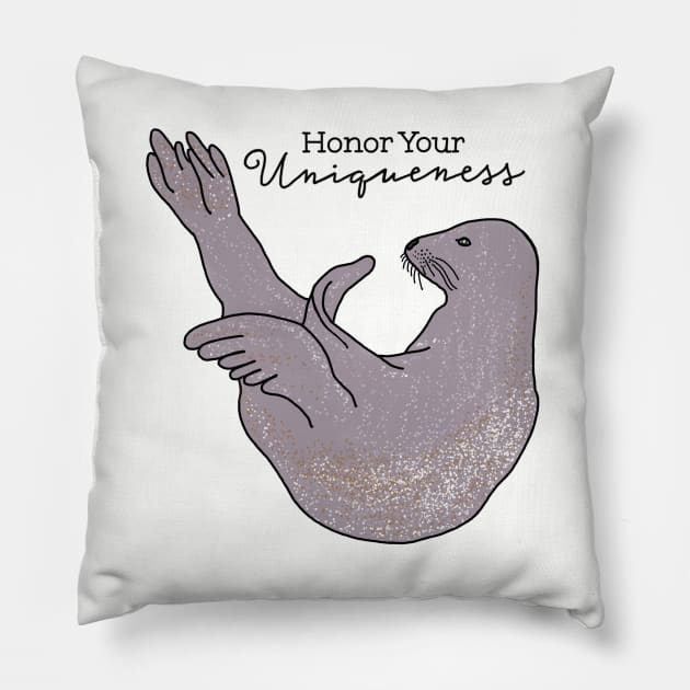 Seal Yoga Pillow by jencloes